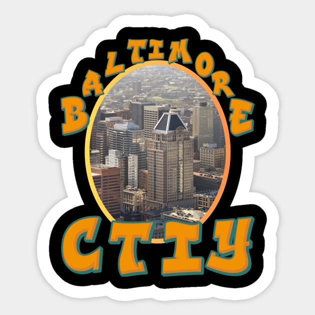 BALTIMORE CITY SKYLINE DESIGN Sticker by The C.O.B. Store